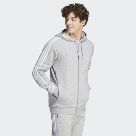 Мужской реглан Adidas Essentials Fleece 3-Stripes Full-Zip - IJ6479