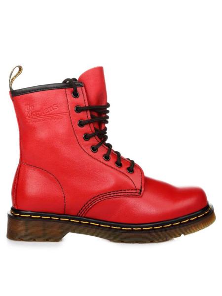 Женские ботинки Dr. Martens 1460 Cherry Red Smooth "VEGAN" W01