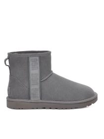 Женские сапоги UGG Classic Mini Side Logo - 11134962-LGH