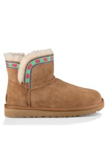 Женские сапоги UGG Mini Rosamaria Embroidery Chestnut W02